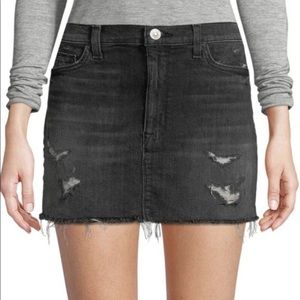 Hudson Denim Black Mini Skirt